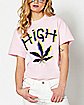 Weed Leaf High T Shirt